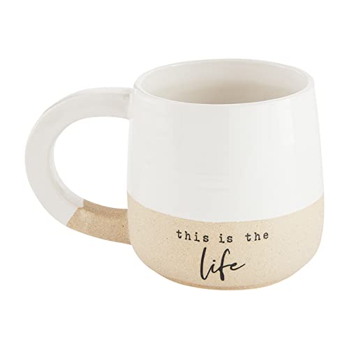 Mud Pie Stoneware Tea Mug, 3.5" X 3.5" dia, This Life