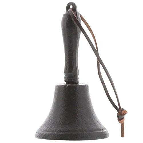 HomArt 21008-2 Dinner Bell, 5-inch Height, Cast Iron, Black