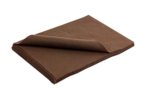 Hygloss Proudcts Craft Felt Sheets 9" x 12", Brown, (Pack of 12 Sheets)