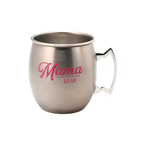 Pavilion - Mama Bear 20 oz. Moscow Mule Mug, Mothers Day Gifts, Cool Gifts For Mom, Birthday Gifts For Her, Funny Cocktail Glasses, Novelty Alcohol Gifts, 1 Count