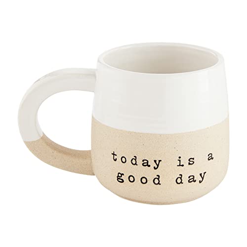 Mud Pie Stoneware Tea Mug, 3.5" X 3.5" dia, Good Day