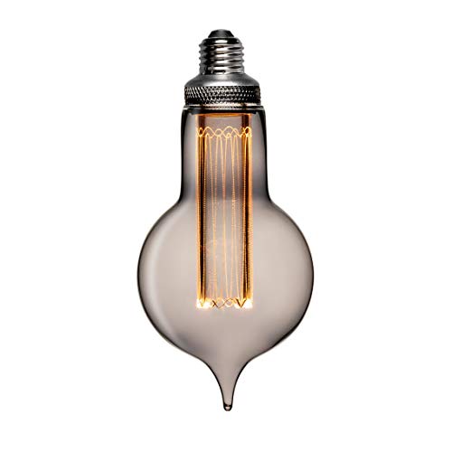Next Glow LED Vintage Style Bulb 3.5W Equivalent 20W Drop Style E26 Led Bulb Medium Base, Dimmable, Soft Warm Smoke Light Bulbs, 55 Lumen Decorative Light Bulbs for Home, Kitchen, Bedroom, Restaurant
