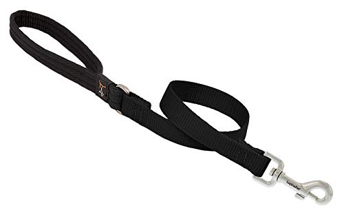 Lupine Pet Traffic Leash by Lupine in 3/4" Wide Black 2-Foot Long with Padded Handle