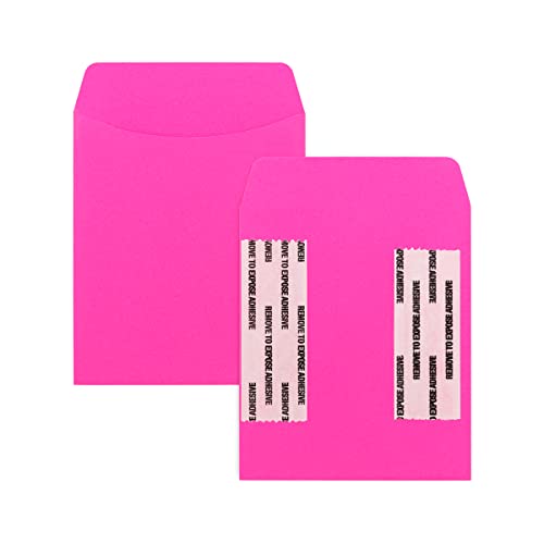 Hygloss Products, Inc Library Card Pockets Perfect for Classroom, Arts & Crafts & Much More-Self-Adhesive-3.5‚Äö√Ñ√π x 5‚Äö√Ñ√π, Raspberry, 30 Count