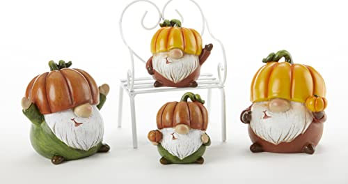 Delton Resin Pumpkin Hat Gnome, 2 Assortment