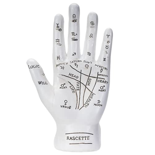 Pacific Trading Giftware Psychic Palmistry Hand Fortune Teller Divination Diagram Resin Figurine