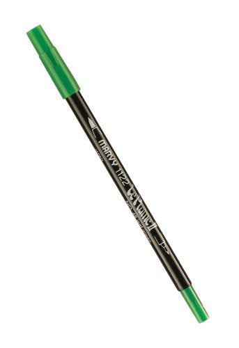 Uchida Marvy Extra Fine Tip Le Plume II Double Ender Marker Pen Art Supplies, Leaf Green