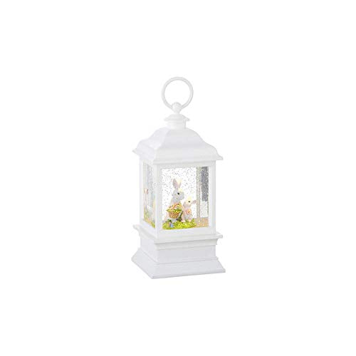 RAZ Imports Spring Water Lanterns 9" Mommy with Baby Bunny Lighted Water Lantern