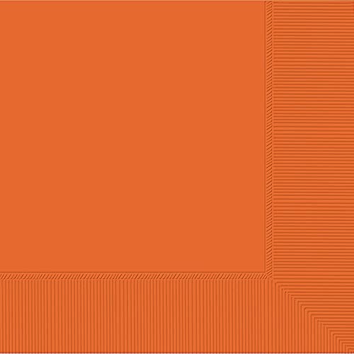 Amscan Orange Peel Big Party Pack 2-Ply Dinner Napkins - 8" x 8", 40 Ct