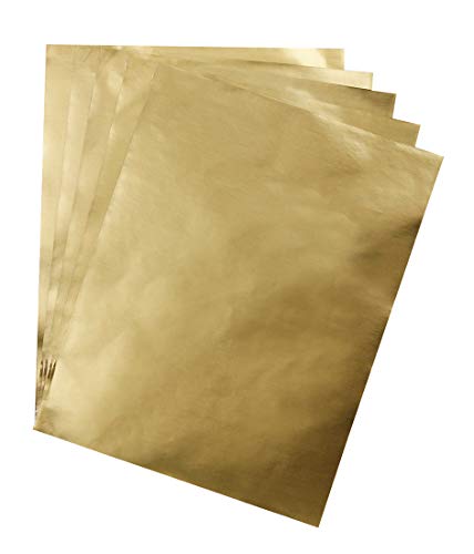 Hygloss Metallic Foil Paper for Arts and Crafts, Classroom Activities and Artists-Party or Holiday D√©cor-8.5" x 11" Gold-100 Sheets, Dull Gold 100 Piece
