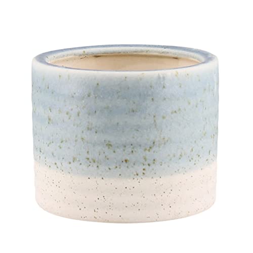 HomArt Small Isle Cachepot, Ceramic, Light Blue