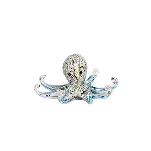 Beachcombers Glass Octopus Figurine L6.5 X W6.5 X H3.15 Clear