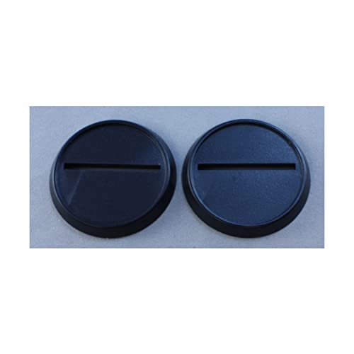 REAPER 40mm Round Plastic Miniature Gaming Base with Slot (Pack of 10) Reaper Miniatures