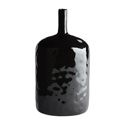 Mud Pie Black Bottle Vase, Large
