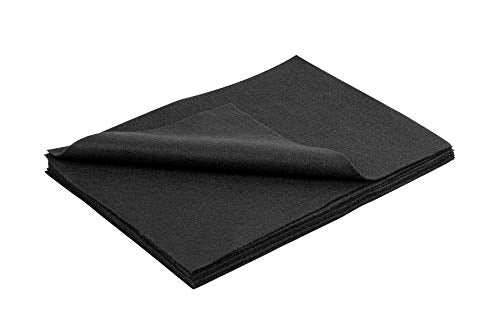 Hygloss Products Craft Felt Sheets 9" x 12", Black, (Pack of 12)