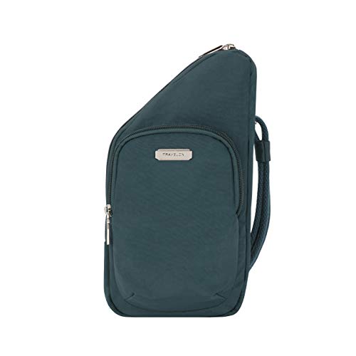 Travelon Crossbody Bag, Peacock, 5.25W x 10.5H x 1.5D