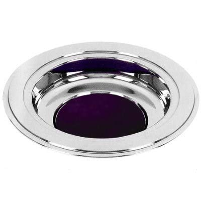 Christian Brands Silver Tone Offering Plates (Purple Felt Pad)