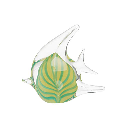 Beachcombers B22408 Swirl Leaf Glass Art, 5.31-inch High