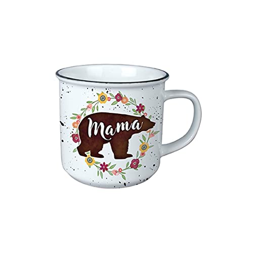 Carson Home, Decorative Vintage Mug for Coffee Latte Tea Hot Cocoa, Ideal Gift, Microwave and Dishwasher Safe, Floral Mama Vintage Mug 13oz