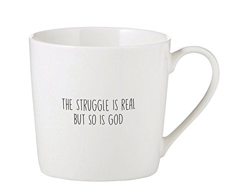 Creative Brands Struggle is Real So is God 14 Ounce Bone China Cafe Coffee Mug