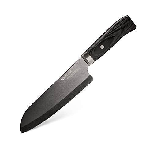 Kyocera LTD-160 BK Ceramic Knife, 6" Chef's Santoku