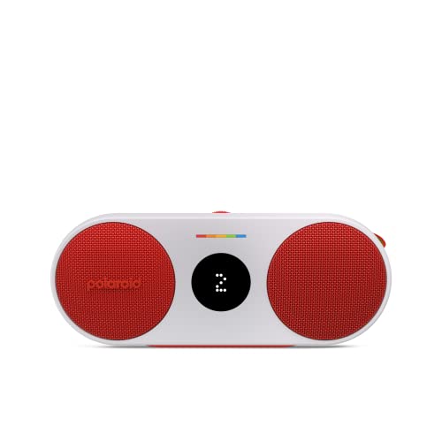 Exertis Polaroid P2 Music Player (Red) - Powerful Portable Wireless Bluetooth Speaker Rechargeable with Dual Stereo Pairing