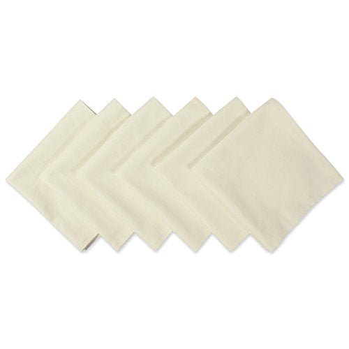 DII Design Solid Napkin Set Collection, 20x20, Natural, 6 Piece