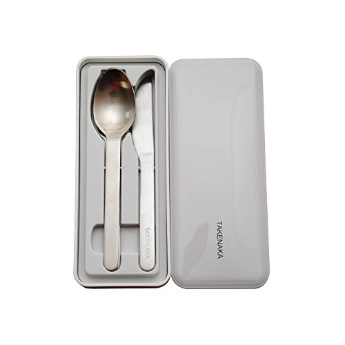 CUTLERY CASE A set of Fork, Knife, and Spoon, Eco-Friendly Lunch Accessory, Made in Japan, Takenaka Bento Box (Gray Champignon)