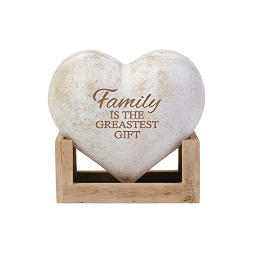 Carson Home 3D Heart Figurine, 5-inch Height (Family)