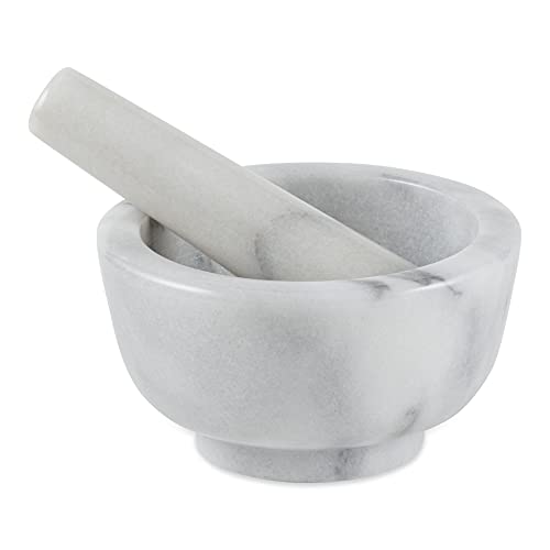 RSVP International White Marble Mortar and Pestle