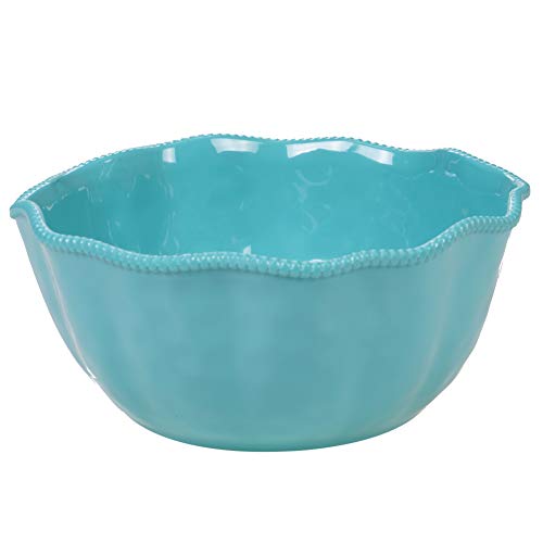 Certified International 27447 Perlette Teal Deep Bowl 11" x 5" Servware, Accessories,Hostess Serving