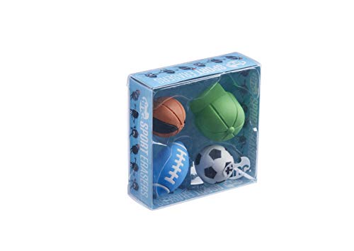 LANG Tinc SPOERCOL"Sports" Fruit-Scented Eraser Collection (Pack of 4)