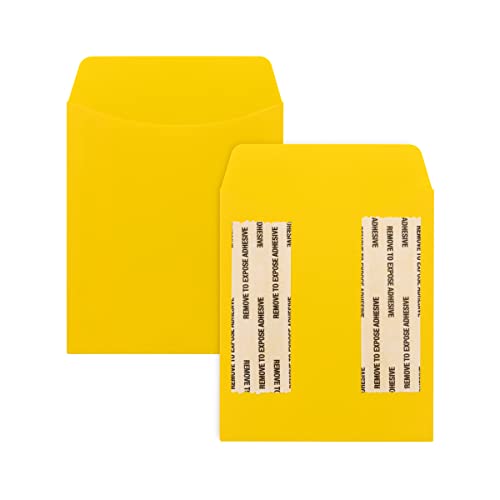 Hygloss Products, Inc Library Card Pockets Perfect for Classroom, Arts & Crafts & Much More-Self-Adhesive-3.5‚Äù x 5‚Äù, Yellow, 30 Count