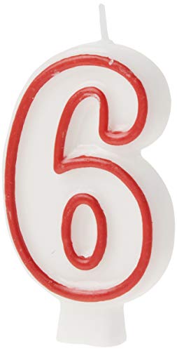 Unique Industries Number 6 Birthday Candle, 1ct