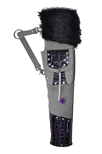 UNIVERSE ARCHERY Arrow Hip Quiver | Genuine Cowhide Leather Arrow Holder | Traditional Handmade Quiver for Hunting & Archery Sports | Lightweight & Comfortable | Grey
