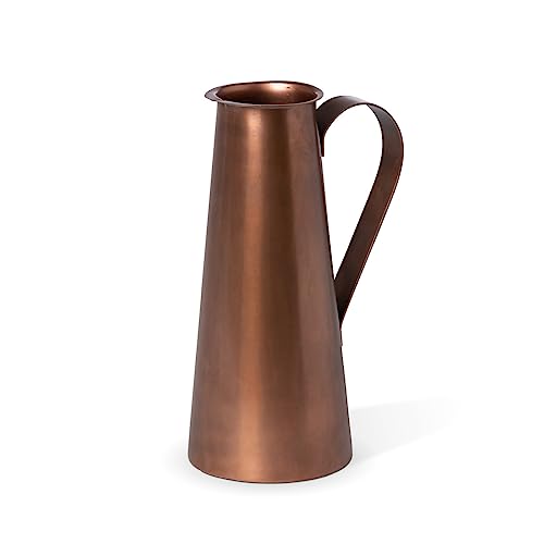 Park Hill Collection Copper Tall Pitcher, 12.25-inch Height, Stainless Steel, For Everyday Use, Home, Kitchen, Party, Wedding, Birthday Use