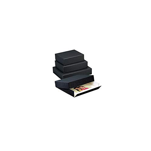 Lineco Drop-Front Storage Boxes Black 9 in. x 12 in. x 1 1/2 in.