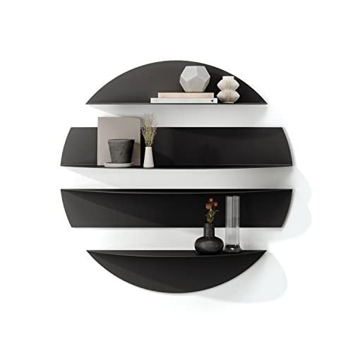 Umbra Solis Sturdy Decorative Metal Floating Bookshelf, Black
