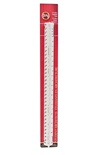 Chartpak Koh-I-Noor Architect Triangular Scale, Student-Grade, 12 Inches, 1 Each (3272BC)