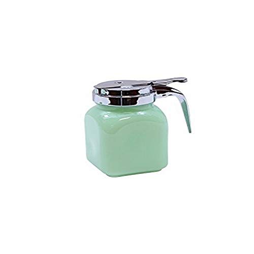 Tablecraft HJ1280 Syrup Dispenser with Metal Top, 6 oz, Green