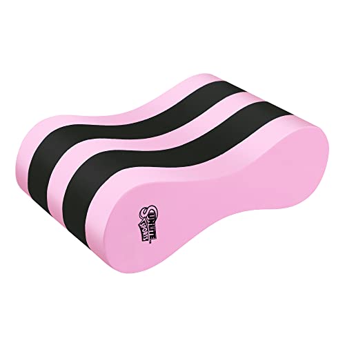 Sunlite Sports EVA 5-Layer Pull Buoy Leg Float - Pool Training Aid, Legs and Hips Support for Adults, Kids, and Beginners, for Swimming Stroke (Standard Pink/Black)