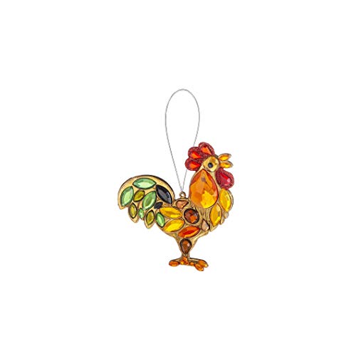 Ganz ACRY-736 Rooster Hanging Ornament, 3-inch Length