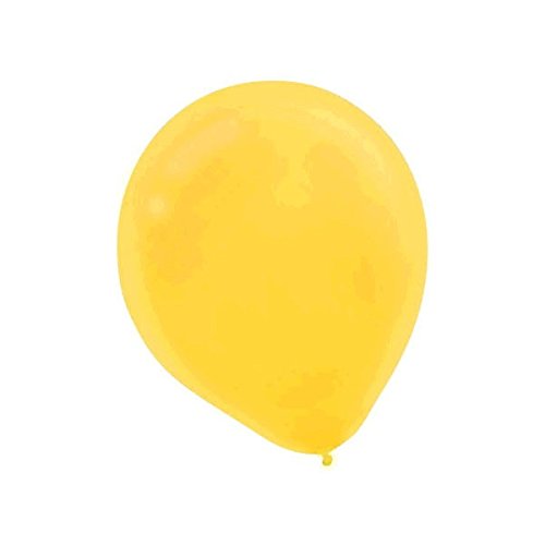 Amscan Cheery Latex Balloons (25 Count), 9", Yellow Sunshine