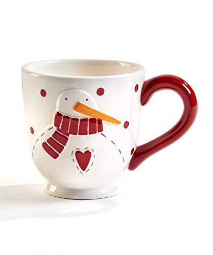 Giftcraft 666198 Ceramic Snowman Mug, 5.5-inch Length, Dolomite