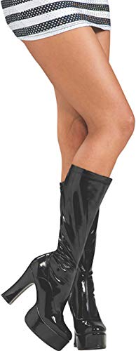 Rubie's Secret Wishes Sexy Patent Platform Boot, Black, Medium
