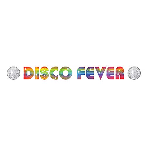 Beistle Multicolor"Disco Fever" Letter Banner- 1 pc.