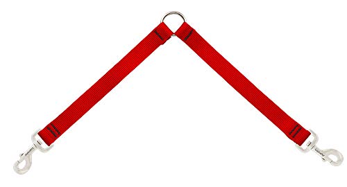 Lupine Pet Coupler for Walking Two Medium or Larger Dogs Together, 1" Wide Red by Lupine, 24" Long