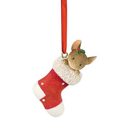 Enesco Tails with Heart Santa Spy Hanging Ornament, 2.52 Inch, Multicolor
