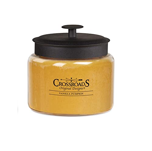 Crossroads Vanilla Pumpkin Jar Candle, 64-Ounce, Paraffin Wax