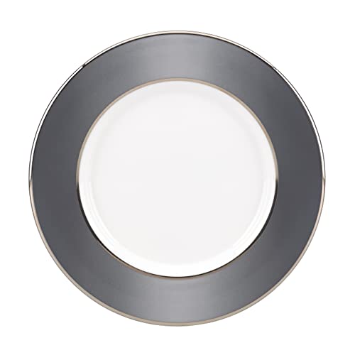 Lenox Darius Silver Saucer, 0.35 LB, Taupe/Grey